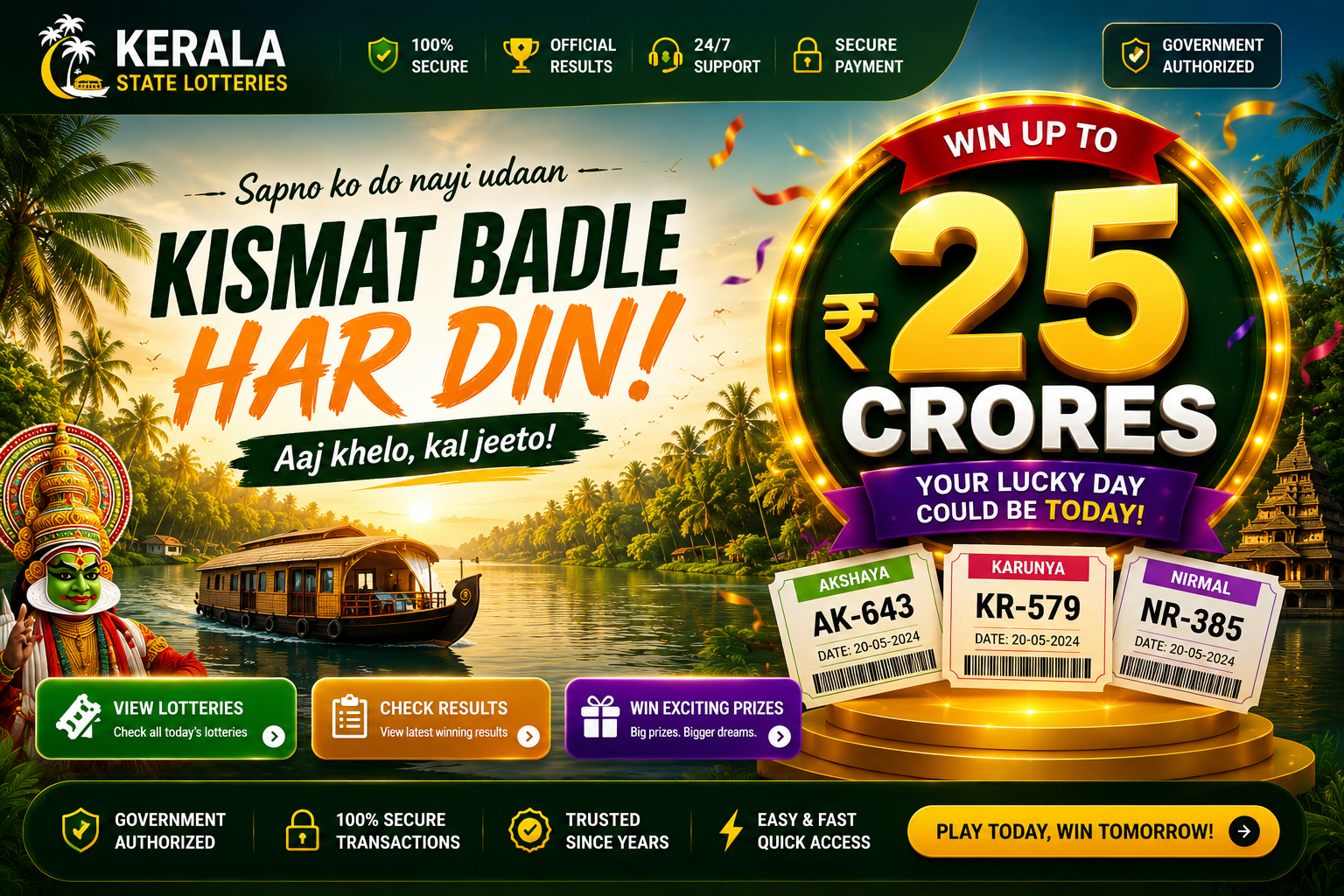 Kerala Lottery Mega Draw - 25 Crores